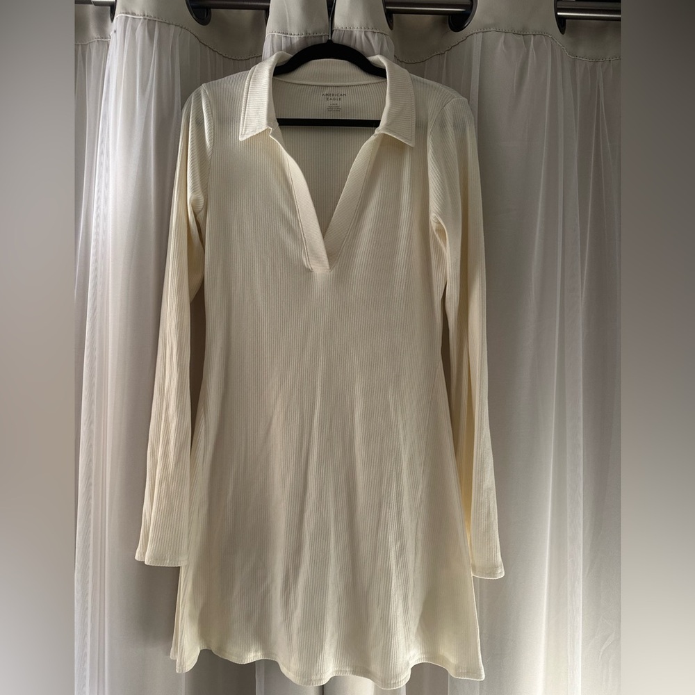 American Eagle collared knit mini dress. Size Large